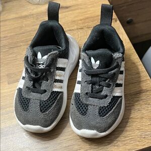 Adidas Kids Black and White Sneakers
